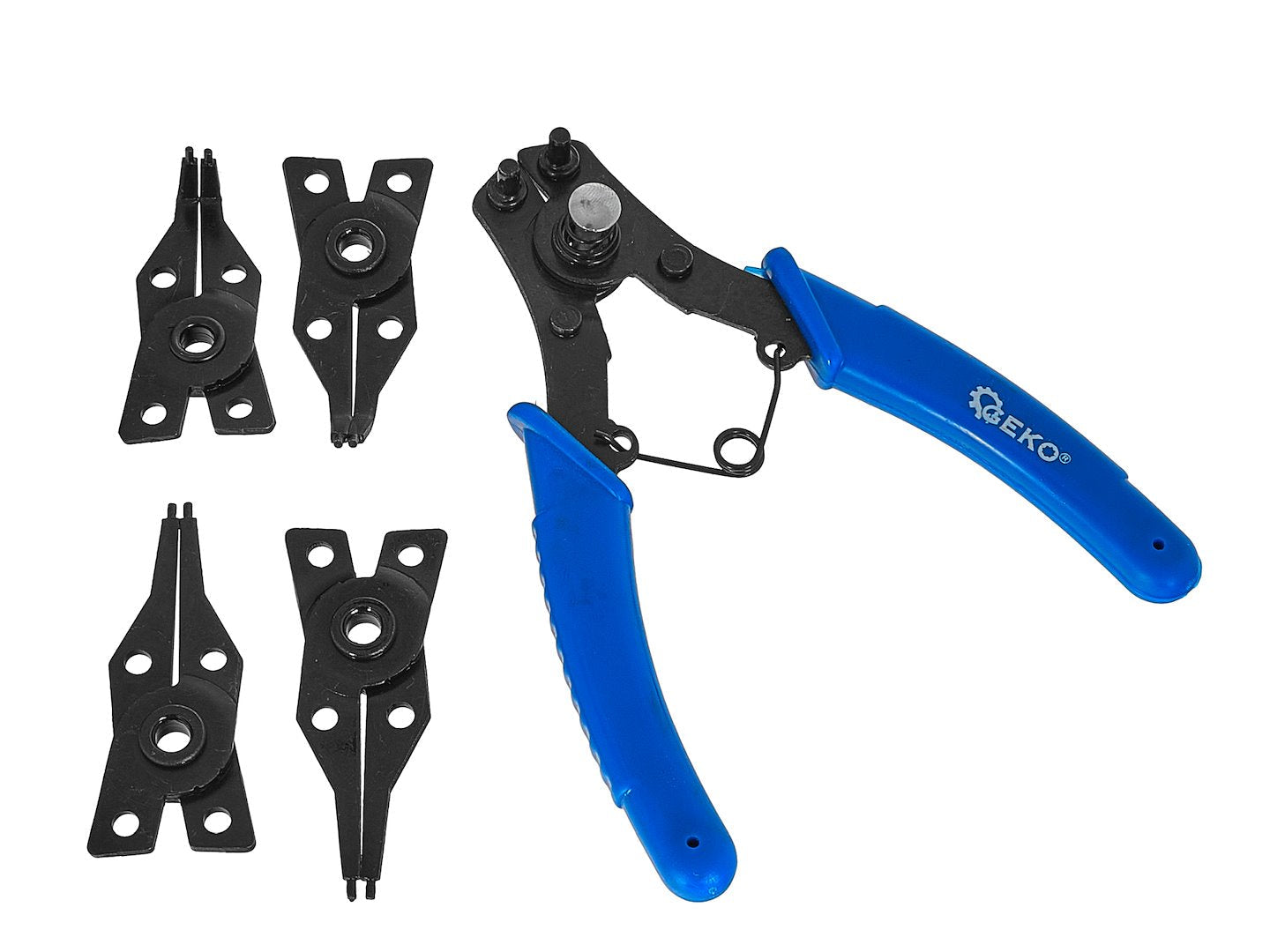 Pinza per anelli elastici Seeger, con punte intercambiabili 160 mm, Geko