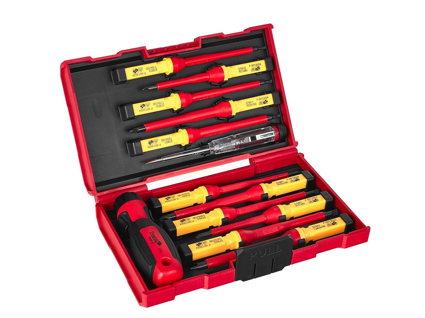 Set cacciaviti certificati VDE con voltmetro, punte a taglio e pH, 13 pezzi Tvardy
