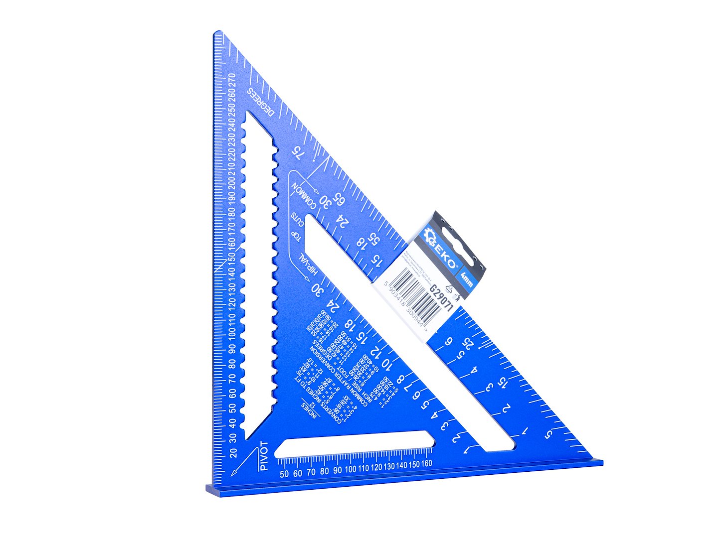 Squadra da falegname professionale - utensili per la lavorazione del legno di alta qualità, squadra per carpentiere, squadra metrica professionale, squadra per misurazioni rapide, 300 x 300 x 430mm