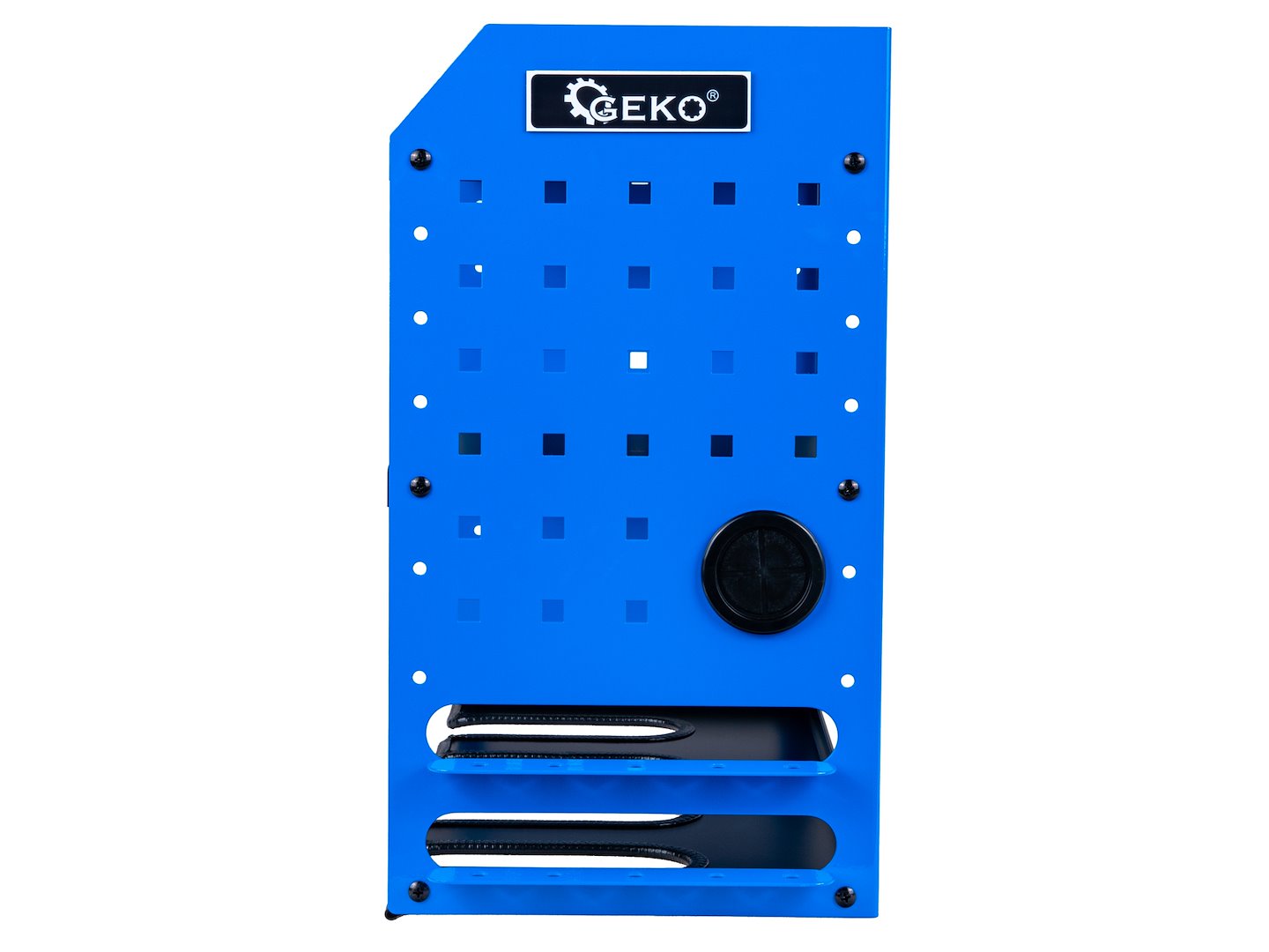 Organizzatore per attrezzi da parete, supporto per trapano a percussione, scaffale portautensili in metallo, organizer pesante per garage e officina con supporto laterale per cacciavite per garage, Geko