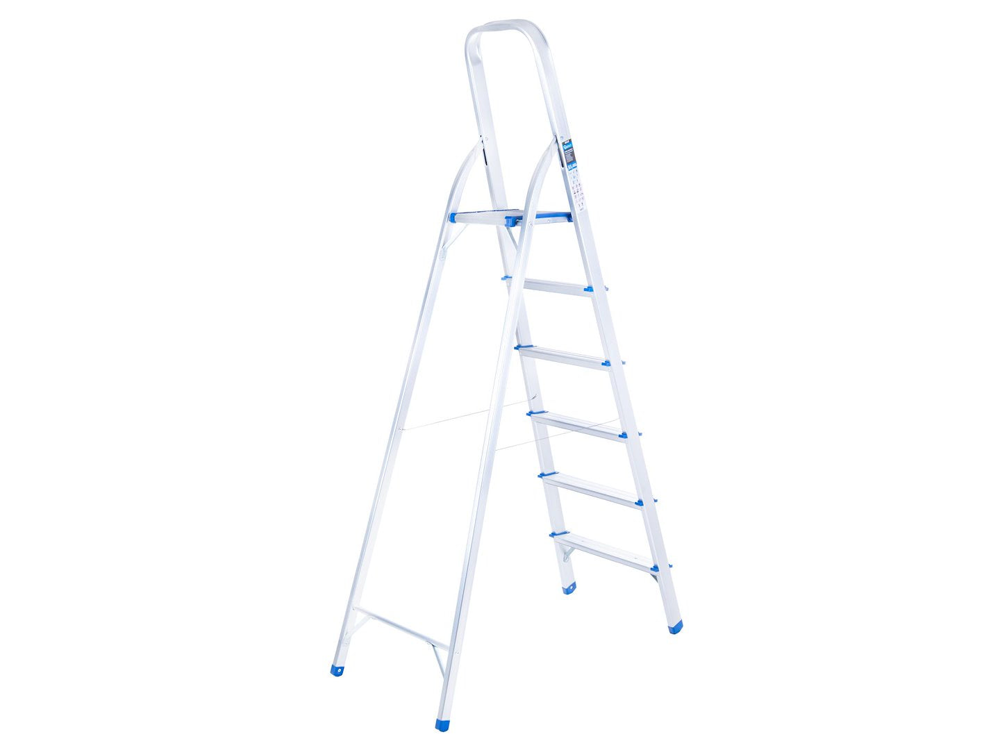 Scala pieghevole in alluminio 6 gradini, portata max 150 kg Geko