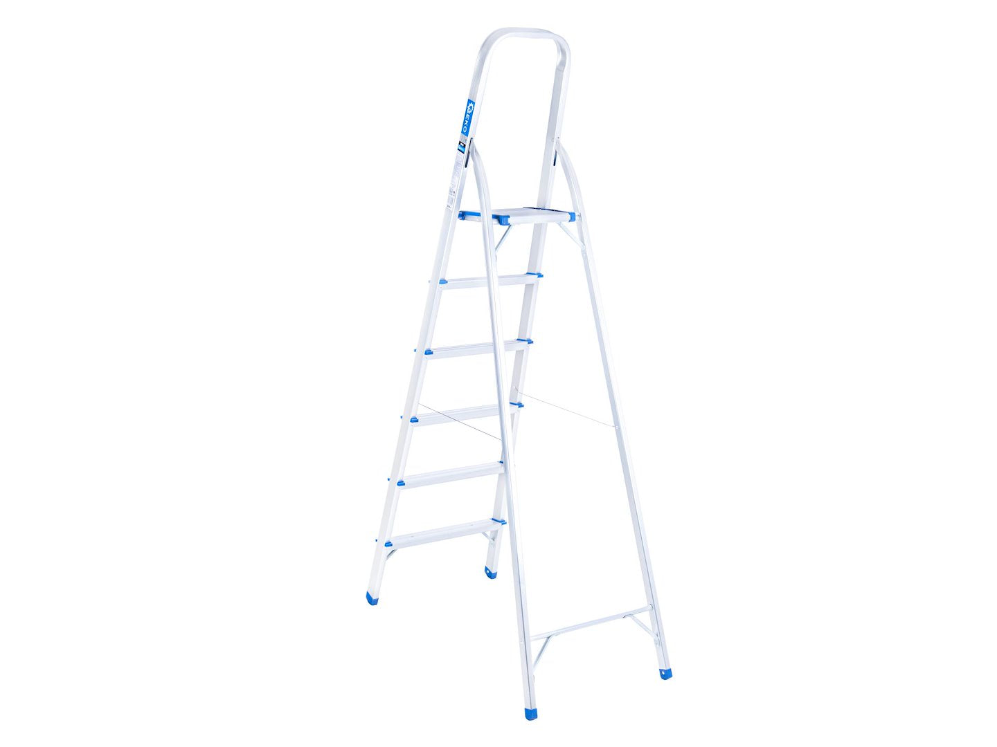 Scala pieghevole in alluminio 6 gradini, portata max 150 kg Geko
