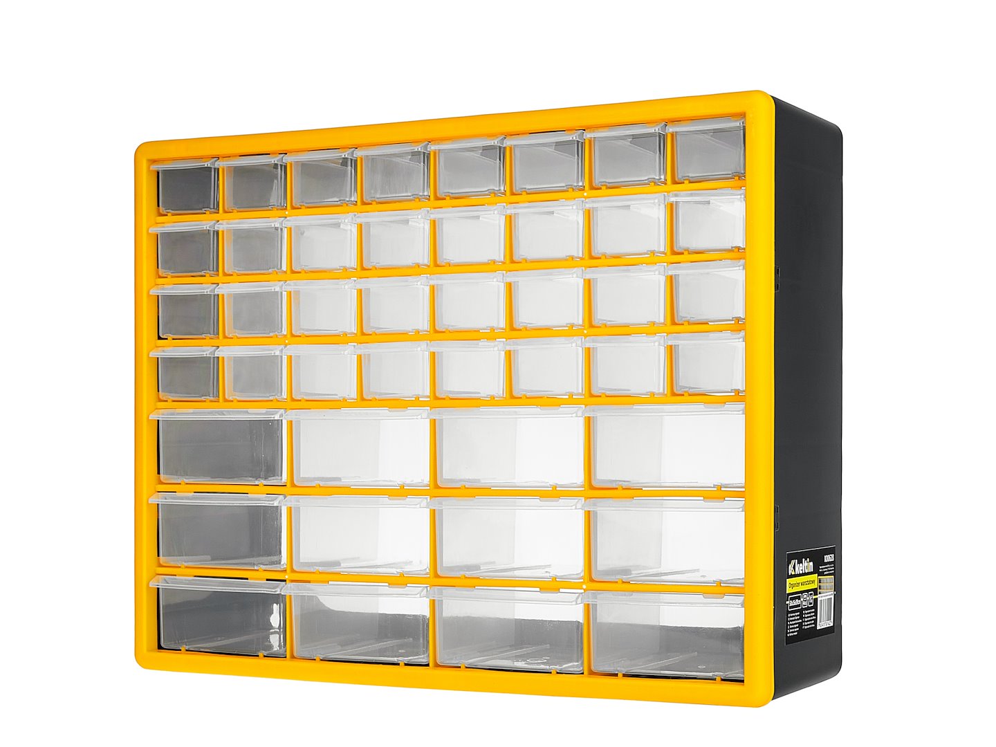 Cassettiera modulare, 44 cassetti, plastica 50 x 16 x 39 cm, Keltin