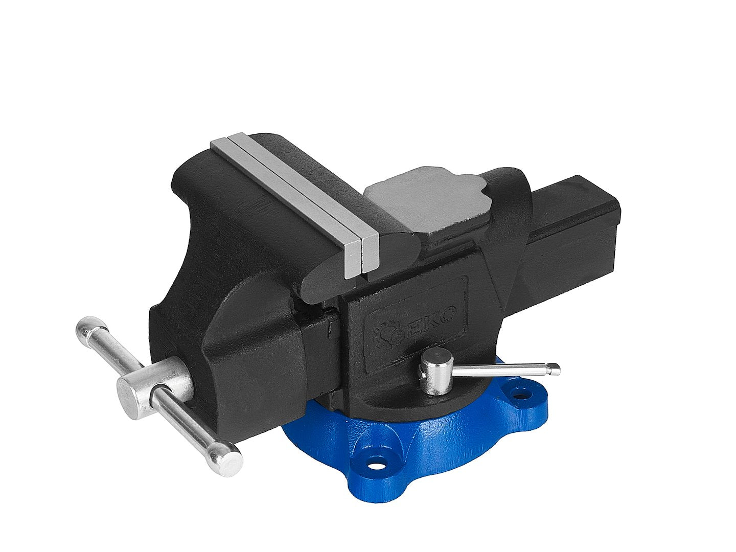 Morsa di precisione da banco con base girevole, morsa da banco rotante-girevole, per impieghi gravosi Heavy Duty, uso domestico commerciale da garage officina, morsa da banco apertura 125 mm Geko