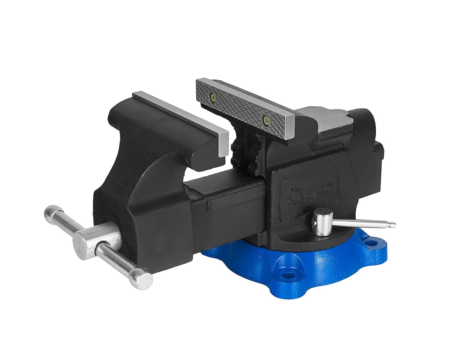 Morsa di precisione da banco con base girevole, morsa da banco rotante-girevole, per impieghi gravosi Heavy Duty, uso domestico commerciale da garage officina, morsa da banco apertura 125 mm Geko