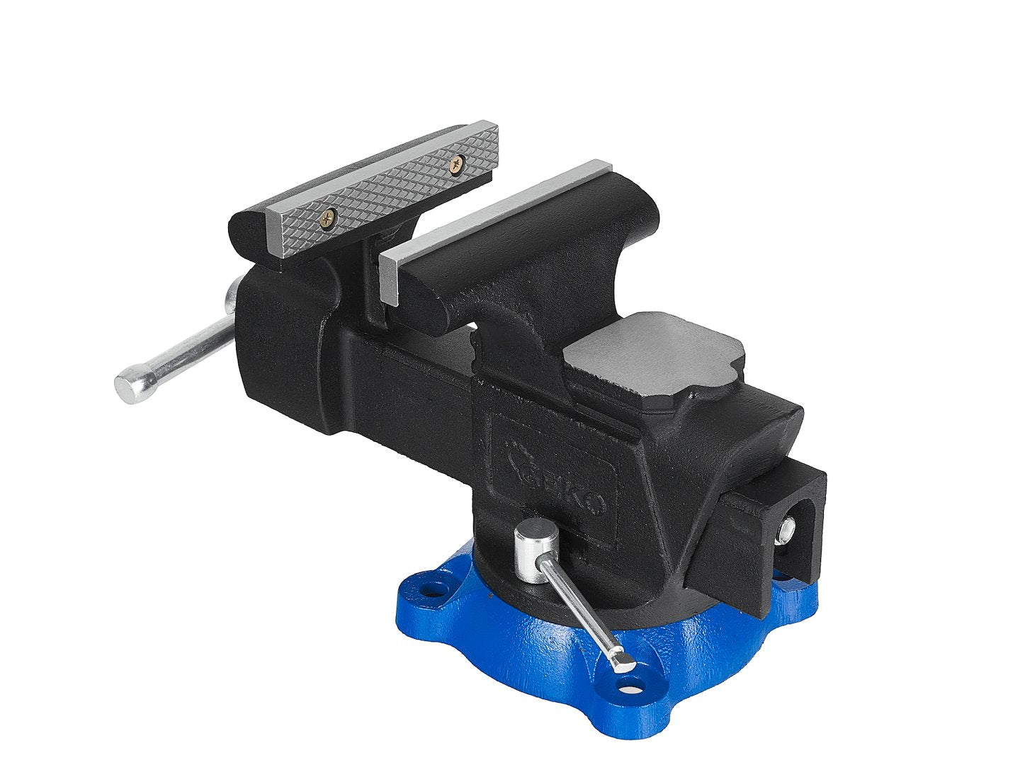 Morsa di precisione da banco con base girevole, morsa da banco rotante-girevole, per impieghi gravosi Heavy Duty, uso domestico commerciale da garage officina, morsa da banco apertura 125 mm Geko