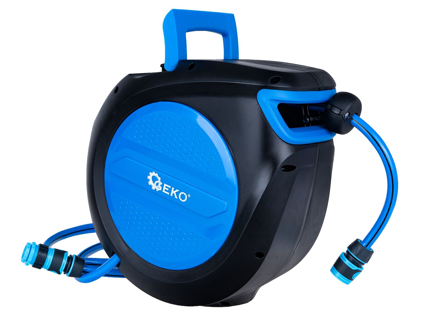 Avvolgitubo automatico da parete, con tubo da giardino con pistola a 7 funzioni 1/2" 20 m SKY-LINE