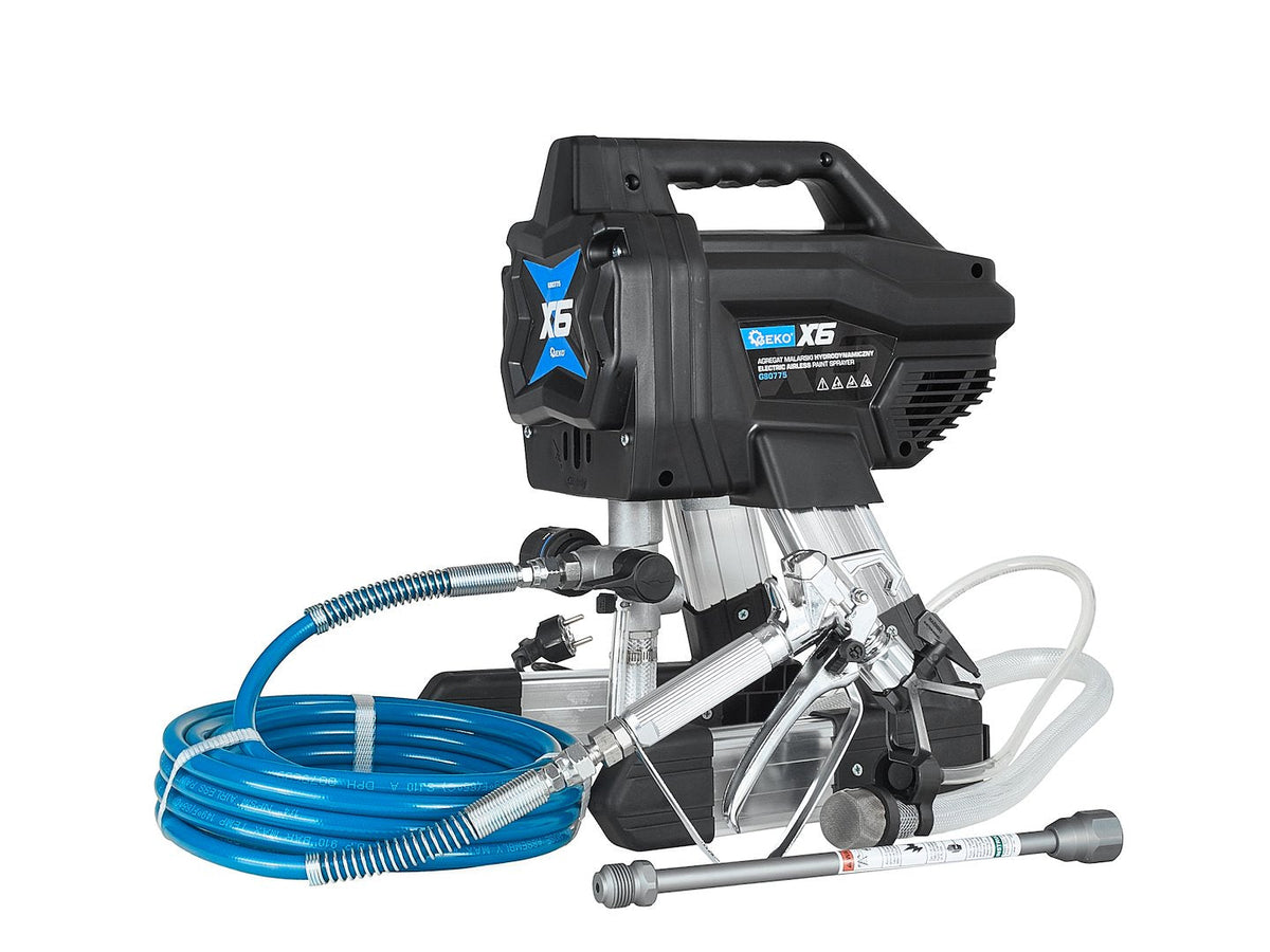 Pistola per pompa verniciatura idrodinamica X6 700 W 200 Bar 1.4 litro/min tubo 15 m, ugello 0.517 , spruzzo vernice ad alta pressione, uso commerciale per forniture di verniciatura per auto casa Geko