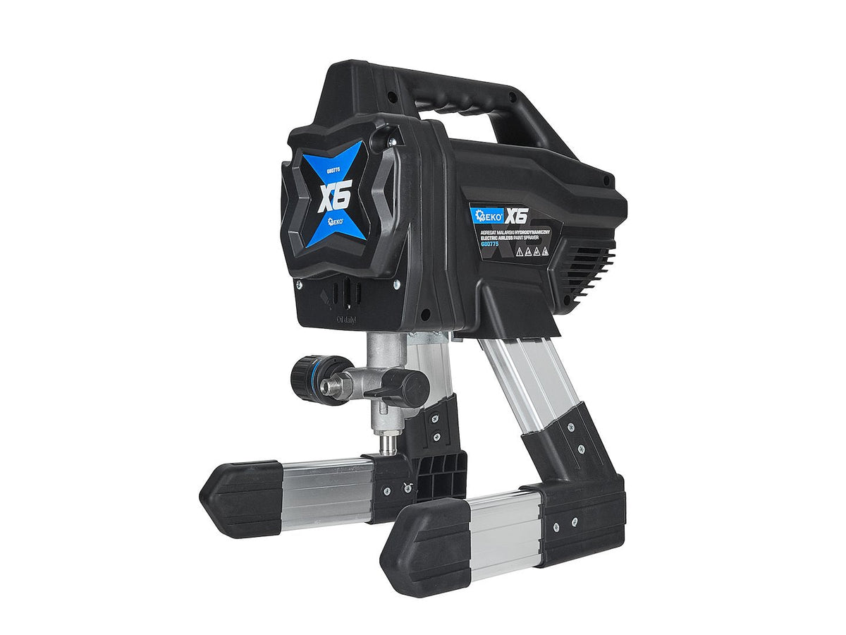 Pistola per pompa verniciatura idrodinamica X6 700 W 200 Bar 1.4 litro/min tubo 15 m, ugello 0.517 , spruzzo vernice ad alta pressione, uso commerciale per forniture di verniciatura per auto casa Geko