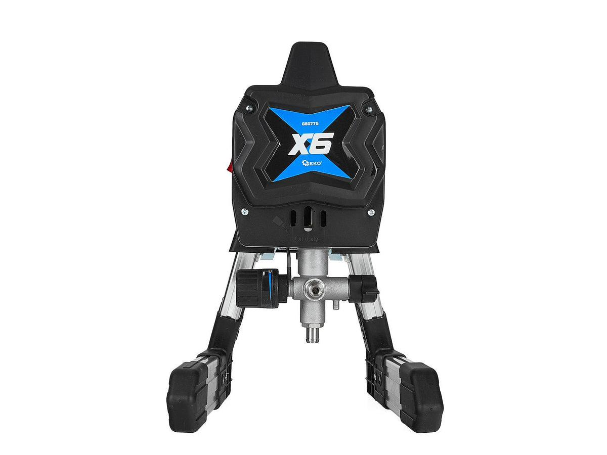 Pistola per pompa verniciatura idrodinamica X6 700 W 200 Bar 1.4 litro/min tubo 15 m, ugello 0.517 , spruzzo vernice ad alta pressione, uso commerciale per forniture di verniciatura per auto casa Geko
