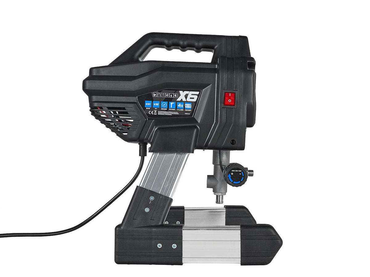 Pistola per pompa verniciatura idrodinamica X6 700 W 200 Bar 1.4 litro/min tubo 15 m, ugello 0.517 , spruzzo vernice ad alta pressione, uso commerciale per forniture di verniciatura per auto casa Geko