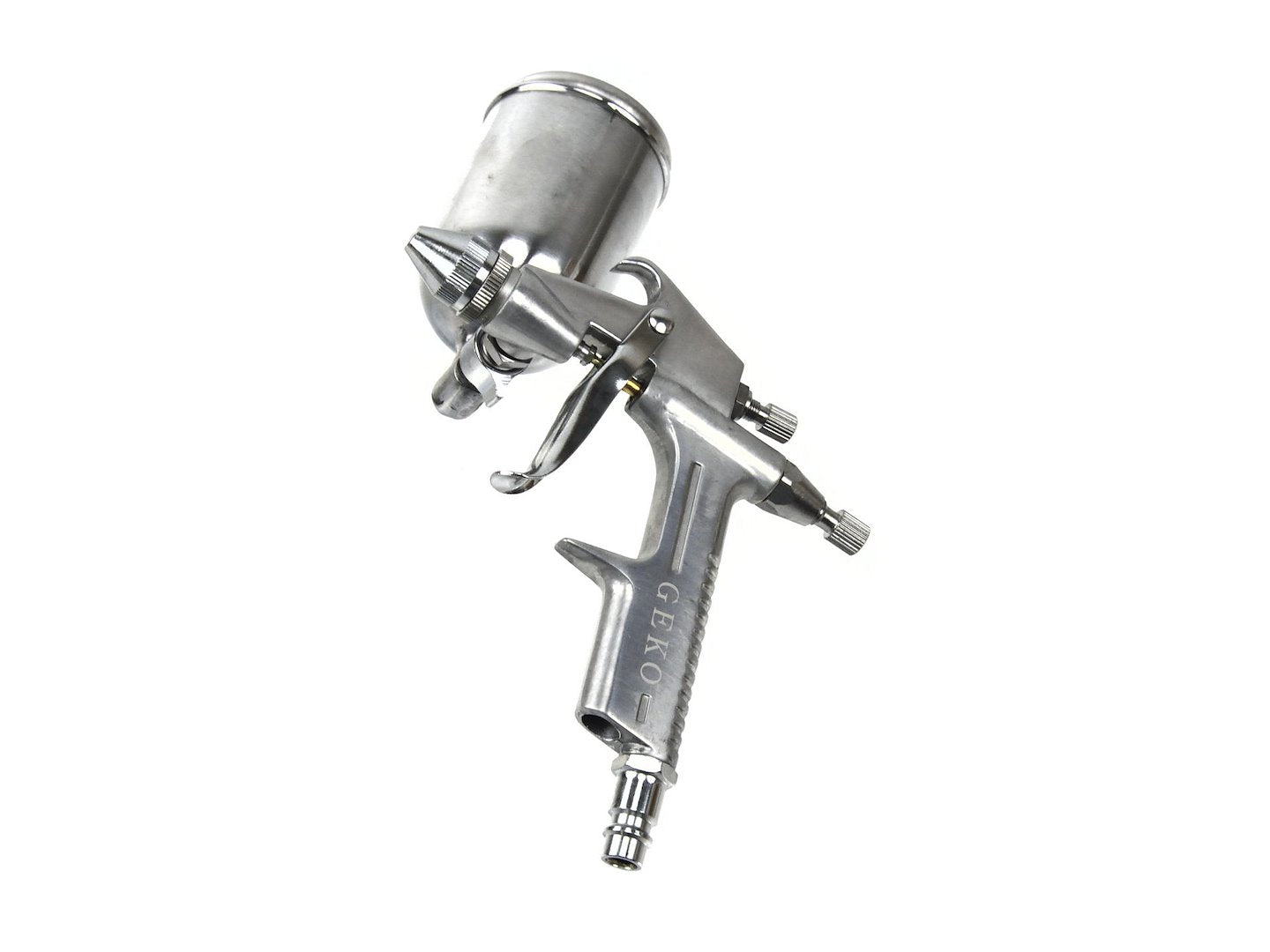 Pistola verniciatura professionale, pistola a spruzzo ad alta efficienza buona atomizzazione pistola da spruzzo, con ugello, mini aerografo bassa pressione da K-3 200 ml serbatoio a caduta, Geko