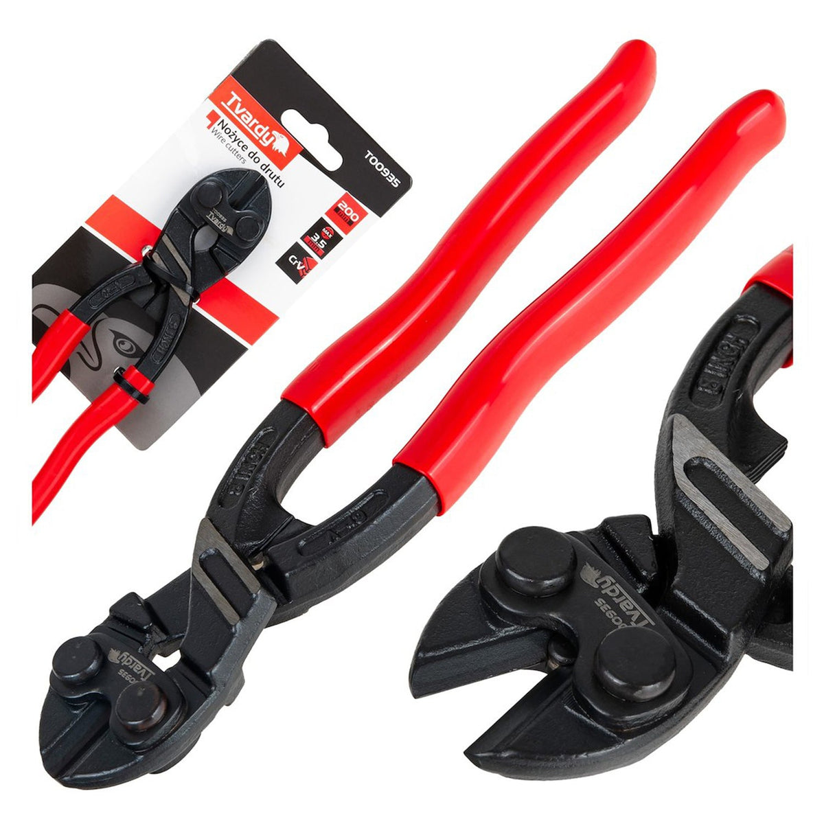 Mini tronchese da 200 mm, per cavi in acciaio legato forgiato, Tvardy