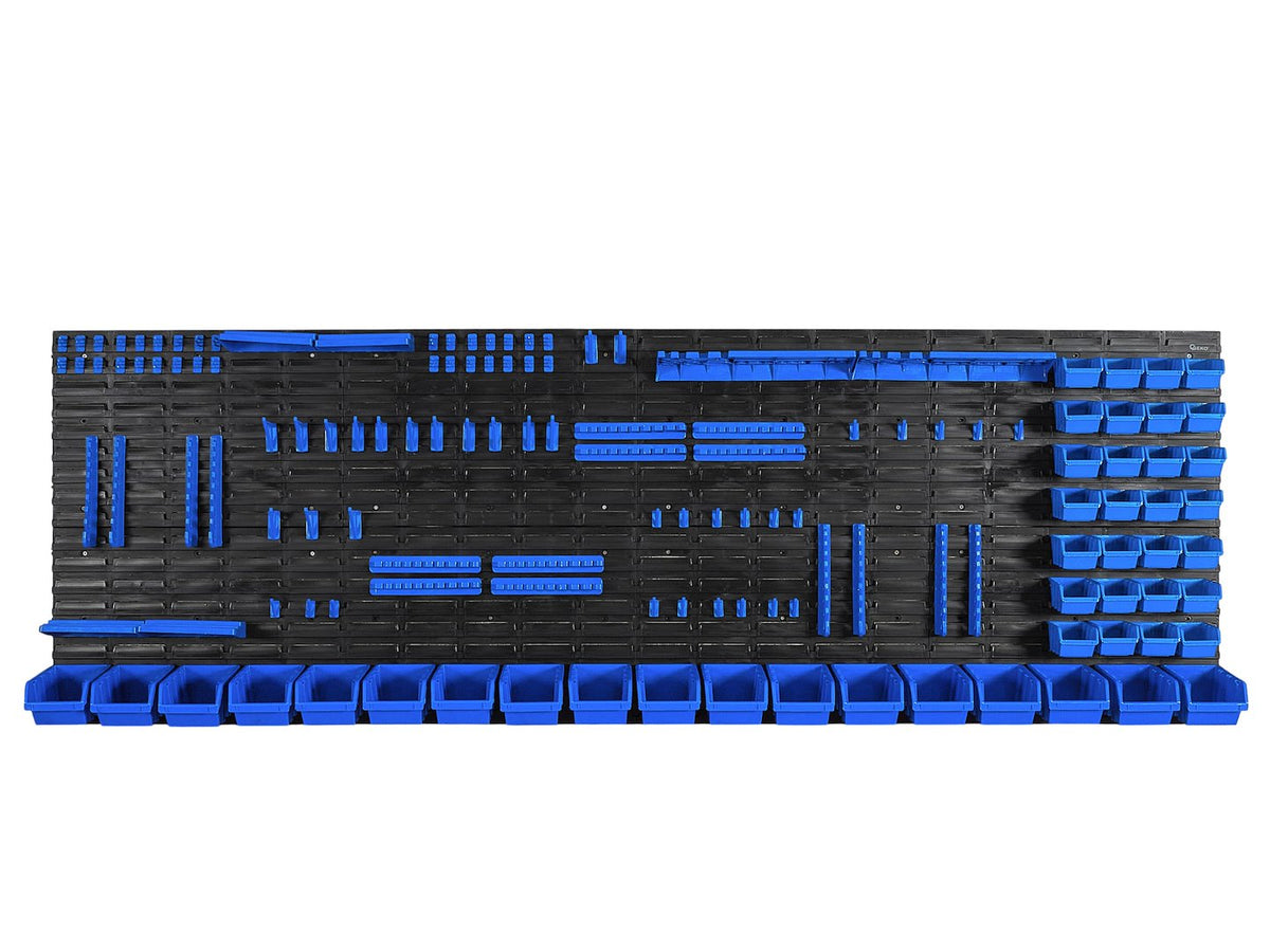 Pannello forato portautensili, portaoggetti,organizzatore da parete con contenitori/cassette, portattrezzi per garage e officina,140 elementi 2304x780mm Geko