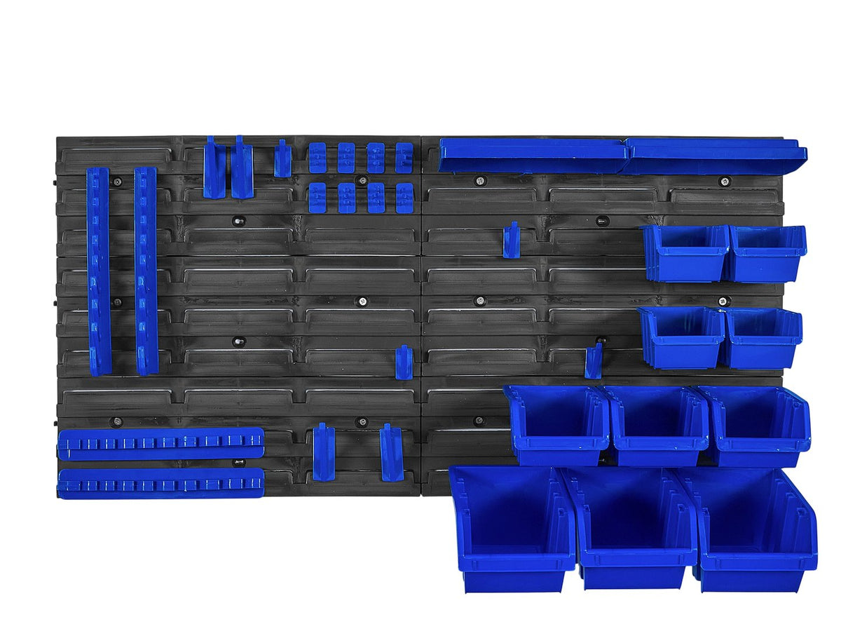 Pannello forato portautensili, portaoggetti,organizzatore da parete con contenitori/cassette, portattrezzi per garage e officina,390x780mm Geko