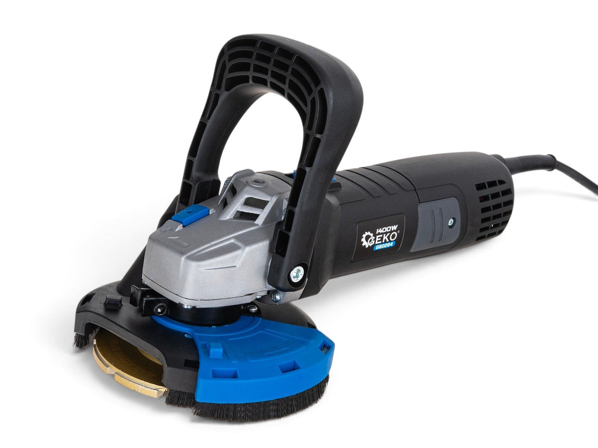 Levigatrice per calcestruzzo, 125 mm, con valigetta, velocità regolabile, 1400 W Geko