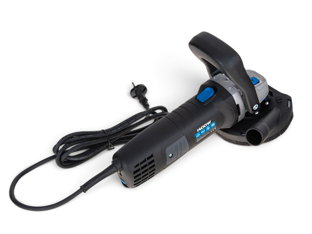 Levigatrice per calcestruzzo, 125 mm, con valigetta, velocità regolabile, 1400 W Geko
