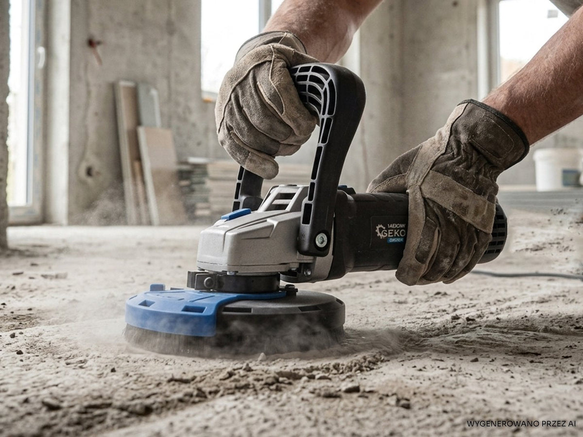 Levigatrice per calcestruzzo, 125 mm, con valigetta, velocità regolabile, 1400 W Geko