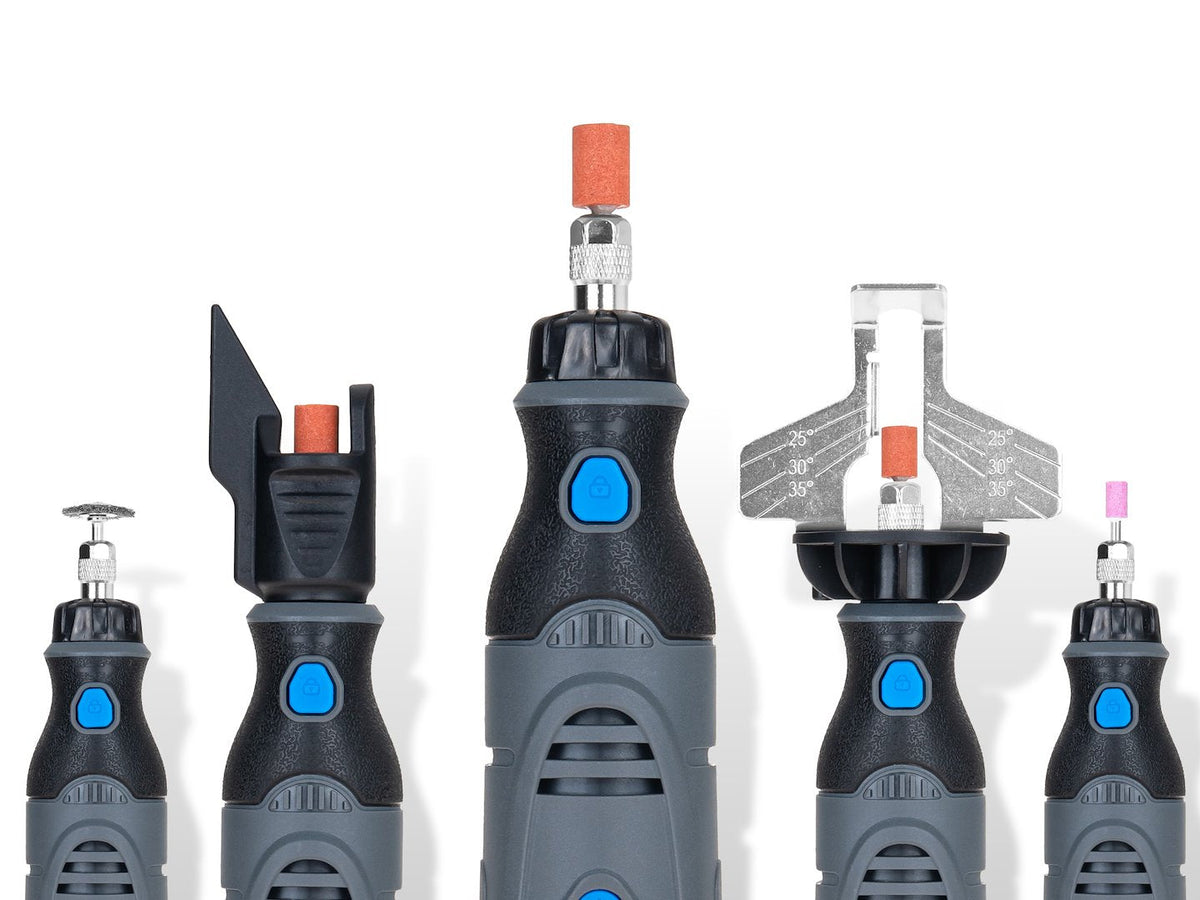 Mini smerigliatrice diritta a batteri 3.6 V – 1500 mAh, con accessori Geko