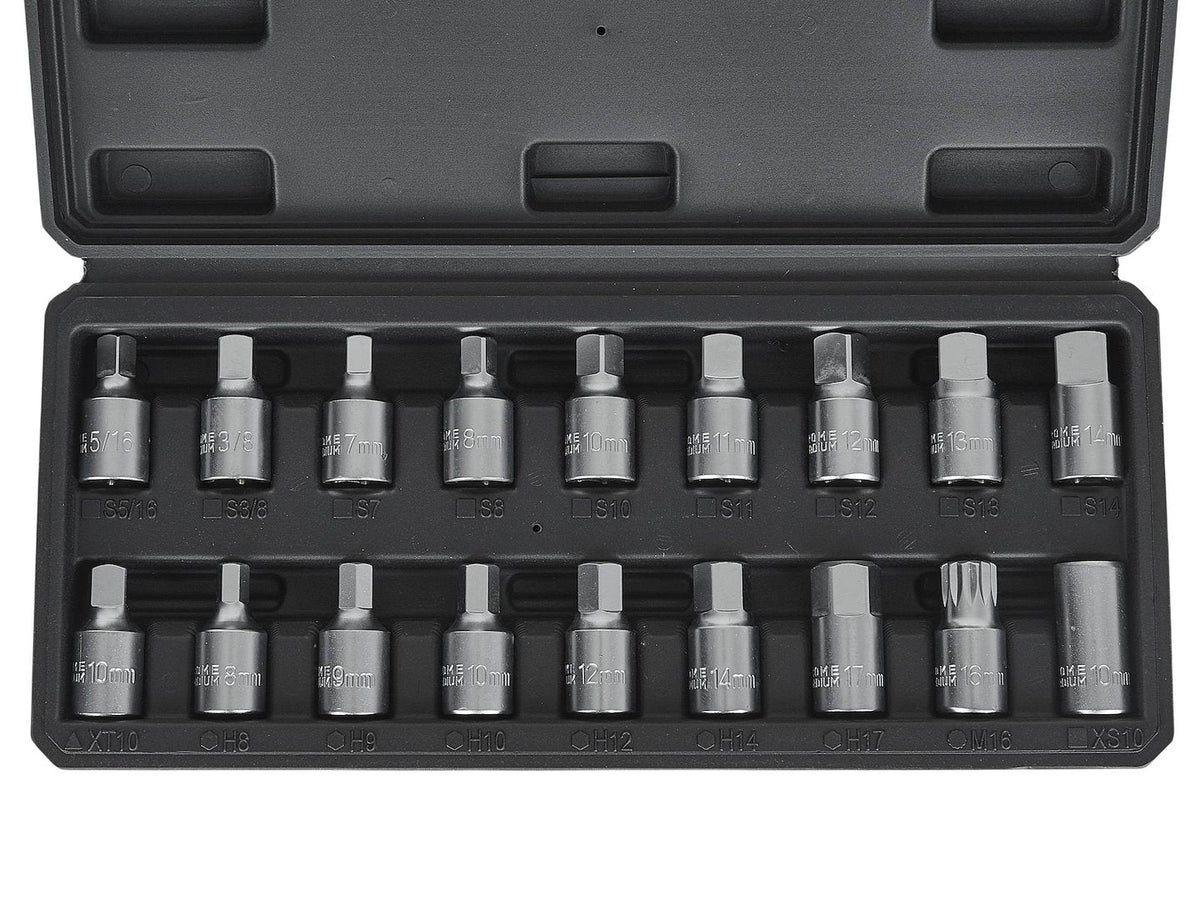 Set-kit chiavi per coppa dell’olio, attacco 3/8", 18 pezzi Geko
