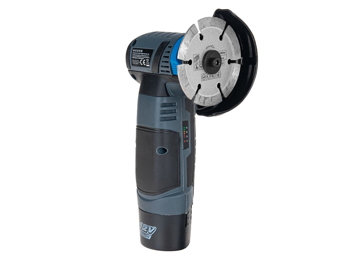 Mini smerigliatrice angolare 12 V – 76 mm, con 2 batterie Geko