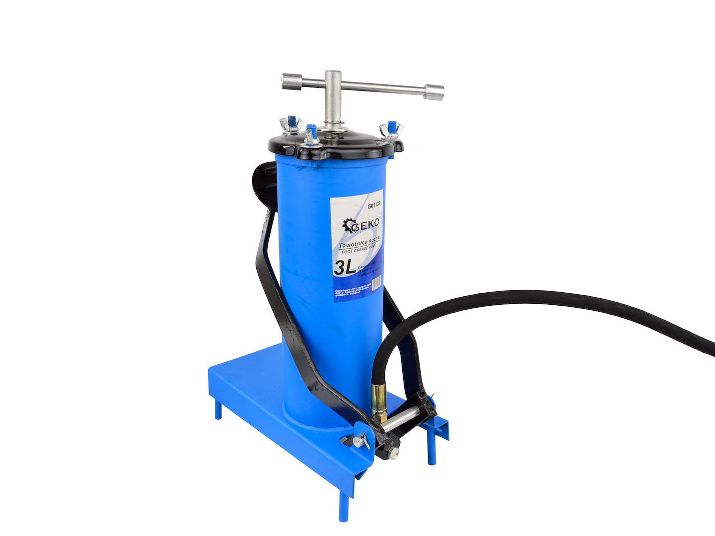 Pompa ingrassatrice a pedale con tubo da 4 m , pompa grasso ad aria compressa 3 litri Geko