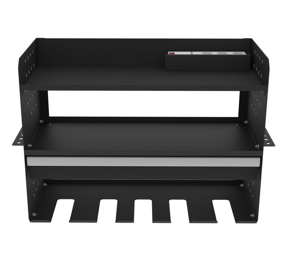 Armadio organizer sospeso da officina per attrezzi elettrici e pneumatici con cassetto,scaffale portaoggetti, cacciaviti, organizzazione portautensili, HBM