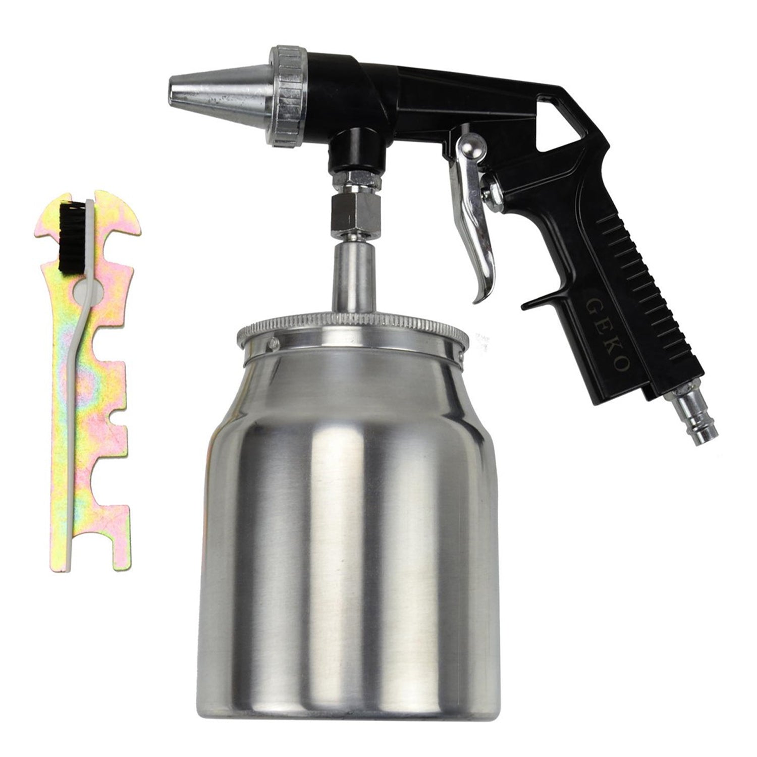 Pistola pneumatica per sabbiatura con serbatoio ,in acciaio inox ,1 litro Geko