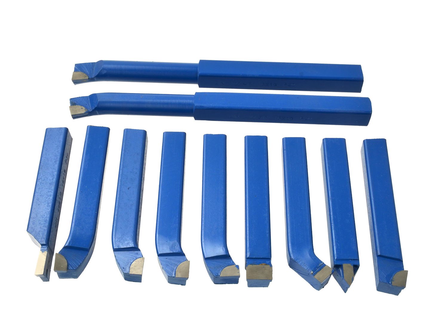 Set di utensili per tornitura con punta in carburo da 11 pezzi, kit di utensili per tornitura, utensili tornio set per tornitura in carburo con inserti in carburo e punte in metallo duro, 16X16 mm