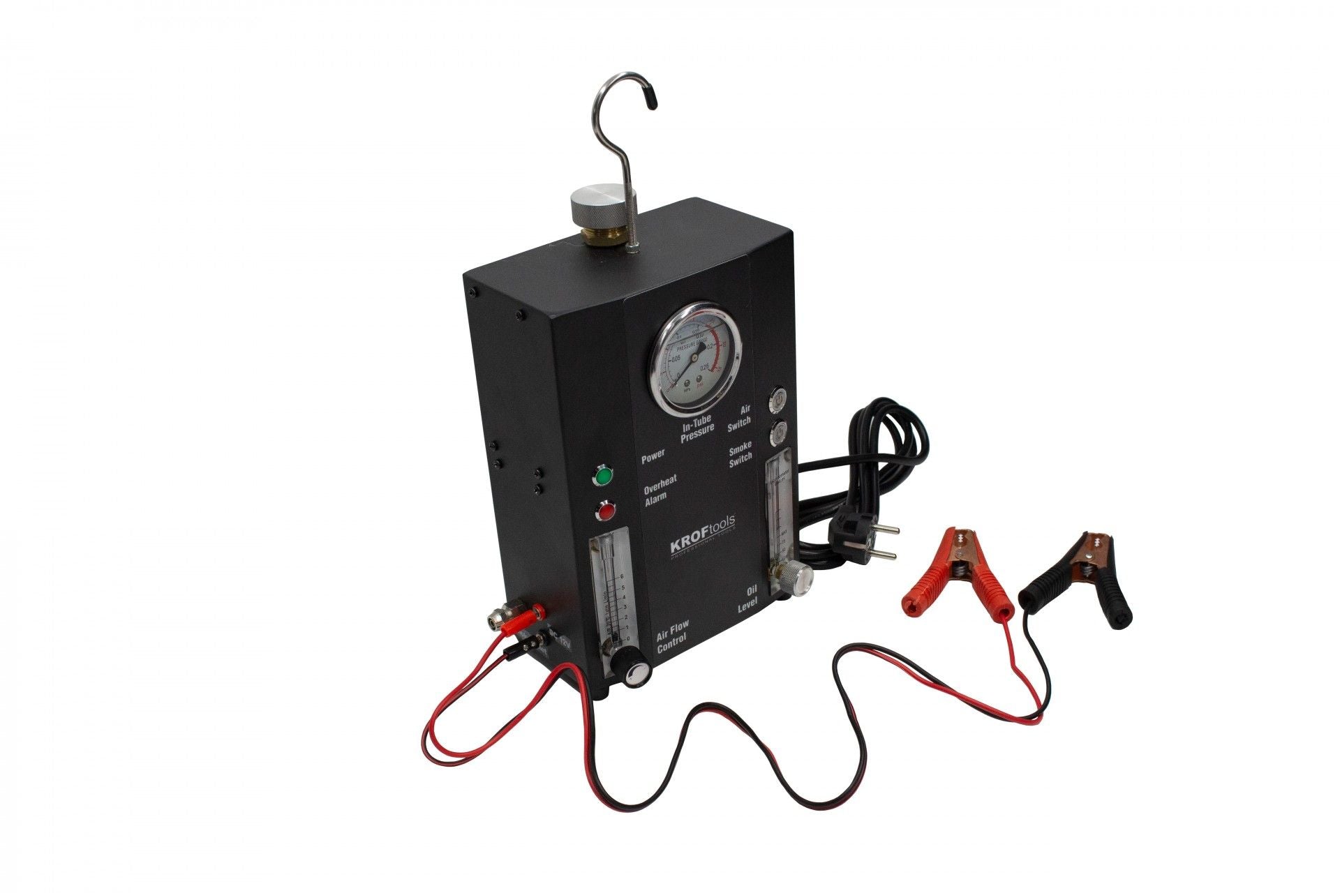 Macchina fumogena automotive pompa d'aria incorporata, generatore di fumo per individuazione perdite circuiti auto, tester di rilevamento perdite di fumo per tutte le auto dc12v, moto, camion leggeri, barche, atv, motoslitte ect., con accessori, Kroftools