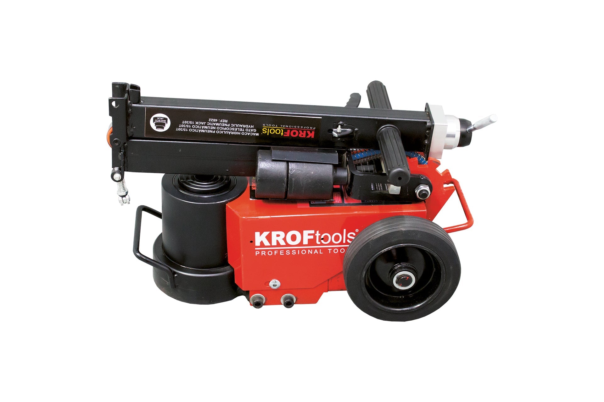 Cric pneumoidraulico 15–30 t, sollevatore idro-pneumatico a carrello ad aria compressa, mobile, per camion, veicoli commerciali da 30 tonnellate, sollevatore a carrello, per settore agricolo, Kroftools