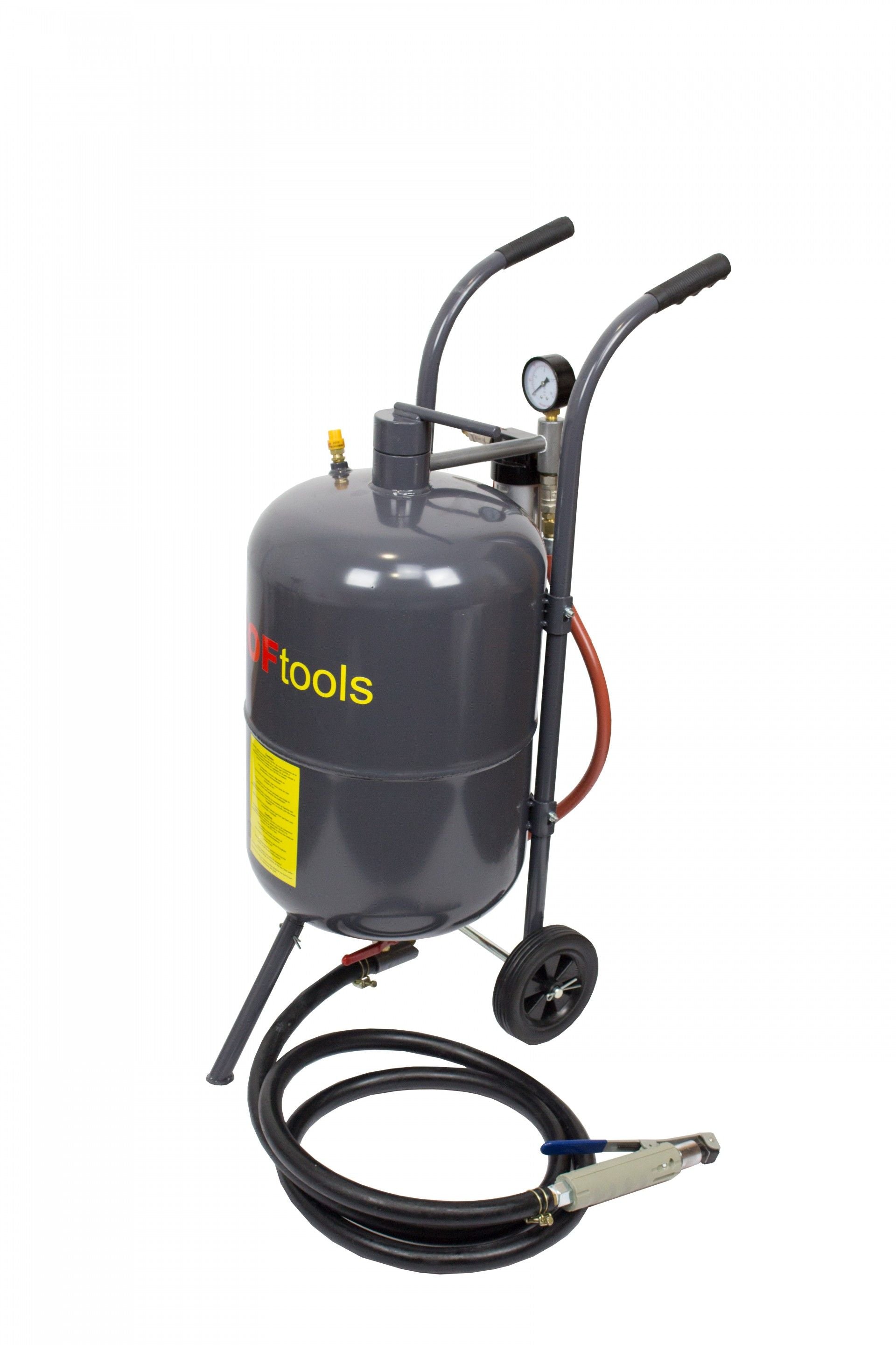 Sabbiatrice, sabbiatrice pressione, serbatoio abrasivo portatile, per rimozione di vernice macchie ruggine, aria compressa con tubo e pistola, per esterni, 40 l Kroftools