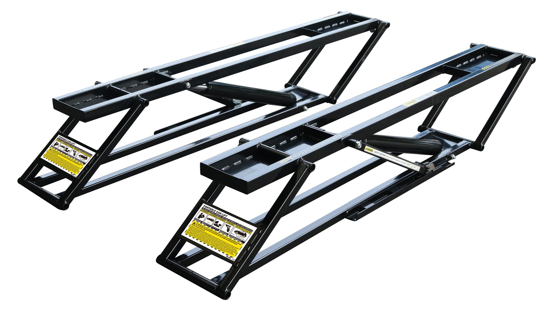 Sollevatore mobile idraulico a forbice 220V capacità max. 2.5t, altezza regolabile 100-458mm, per officina