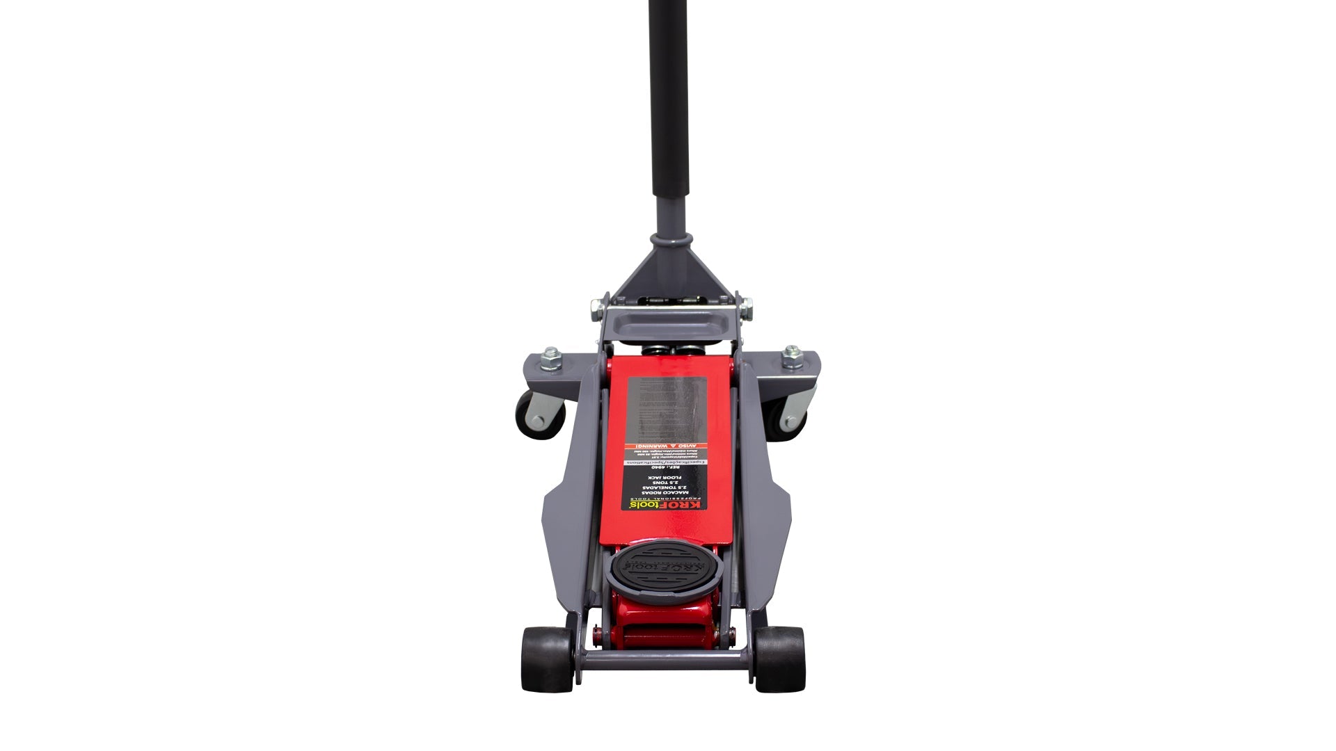 Cric idraulico 2,5t ribassato a doppio pistone – sollevatore per auto con ruote, Kroftools