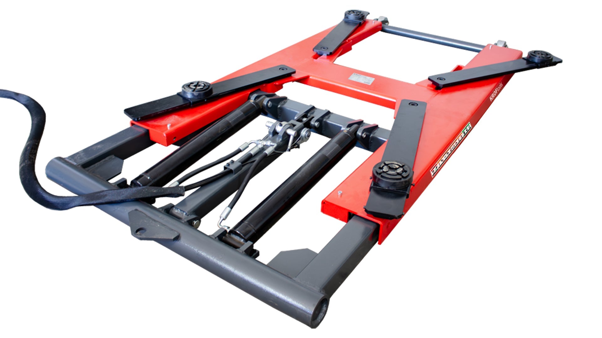Ponte sollevatore idraulico a forbice per moto da officina capacità max. 3000kg altezza regolabile 130-1200 mm, ponte sollevatore alzamoto da officina operazione idraulica piattaforma