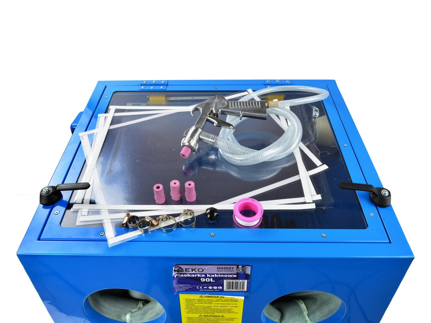 Sabbiatrice/cabina di sabbiatura 90 litri Geko