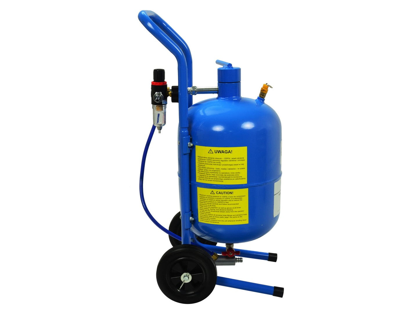 Sabbiatrice, sabbiatrice pressione, serbatoio abrasivo portatile, kit sabbiatura ad aria 4 ugelli in ceramica separatore olio-acqua per rimozione di vernice macchie ruggine, aria compressa con tubo e pistola, per esterni, 60-125 psi, 19 l, Geko