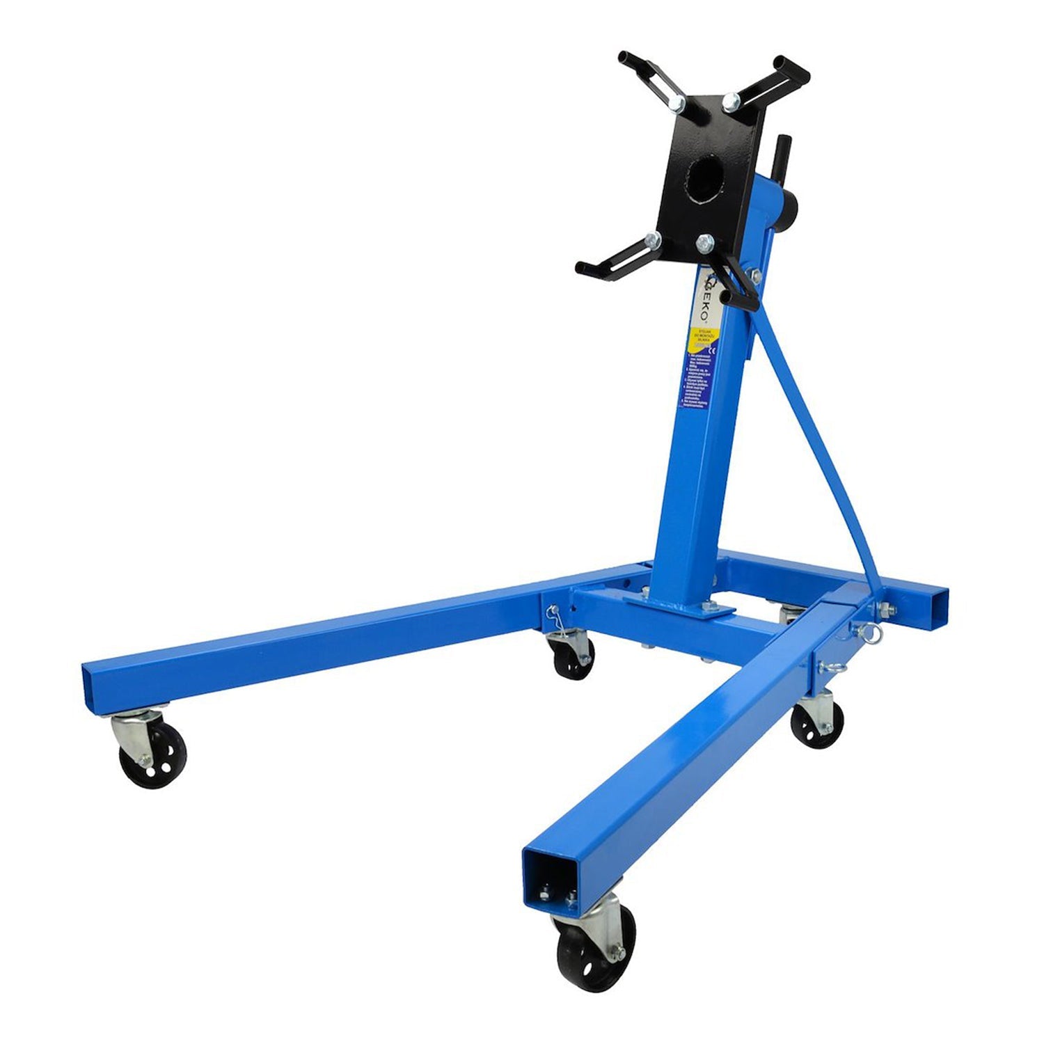 Cavalletto supporto motore fino a 900 kg, porta motore con ruote girevoli a 360°, carrello sollevatore pieghevole, sostegno motore da officina