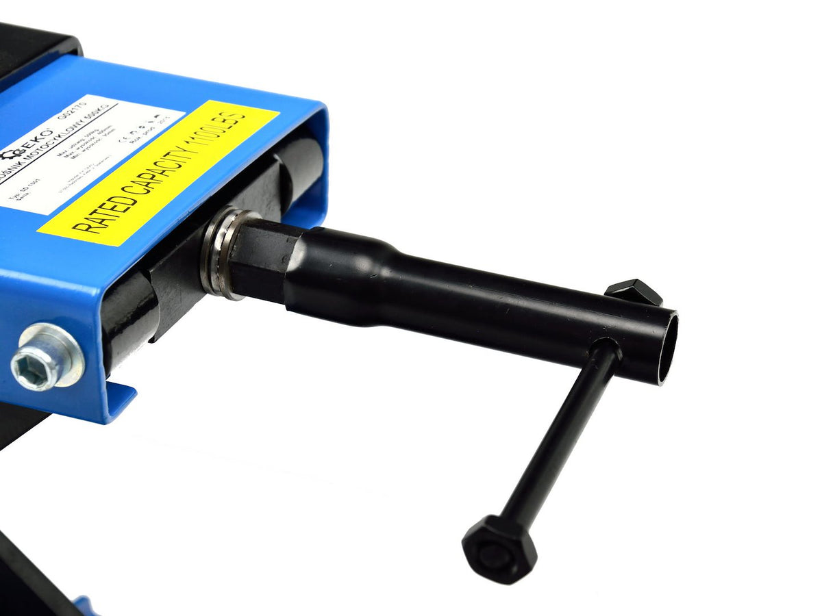 Ponte sollevatore cric idraulico a forbice per moto, da officina, capacità max. 500kg altezza regolabile 9-40 cm, cavalletto alzamoto con 2 selle antiscivolo, Premium
