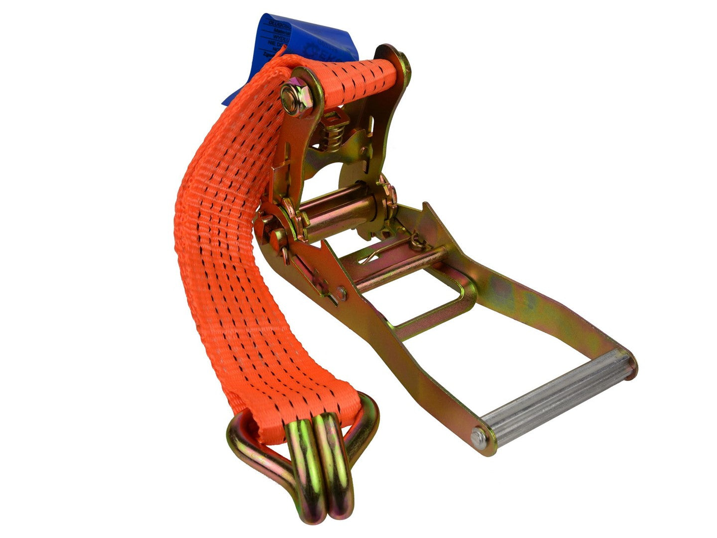 Cinghie di fissaggio con cricchetto, lunghezza 12 m, larghezza 50 mm, capacità di carico 5000 kg, conformi a DIN EN 12195-2, arancione