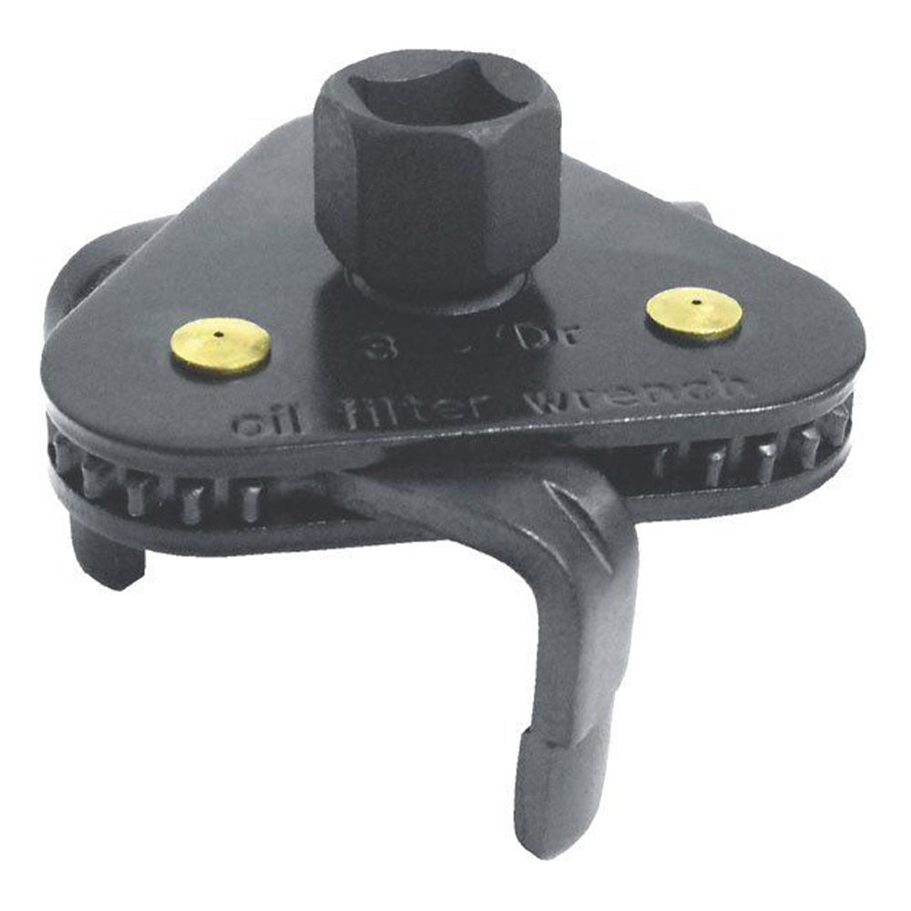 Chiave per la rimozione del filtro dell'olio, strumento a 3 griffe-ganasce-bracci, regolabile con 3/8'' e 1/2", adattatore chiave filtro olio universale filtro rimovibile diametro 63–102 mm, Gebo Tools