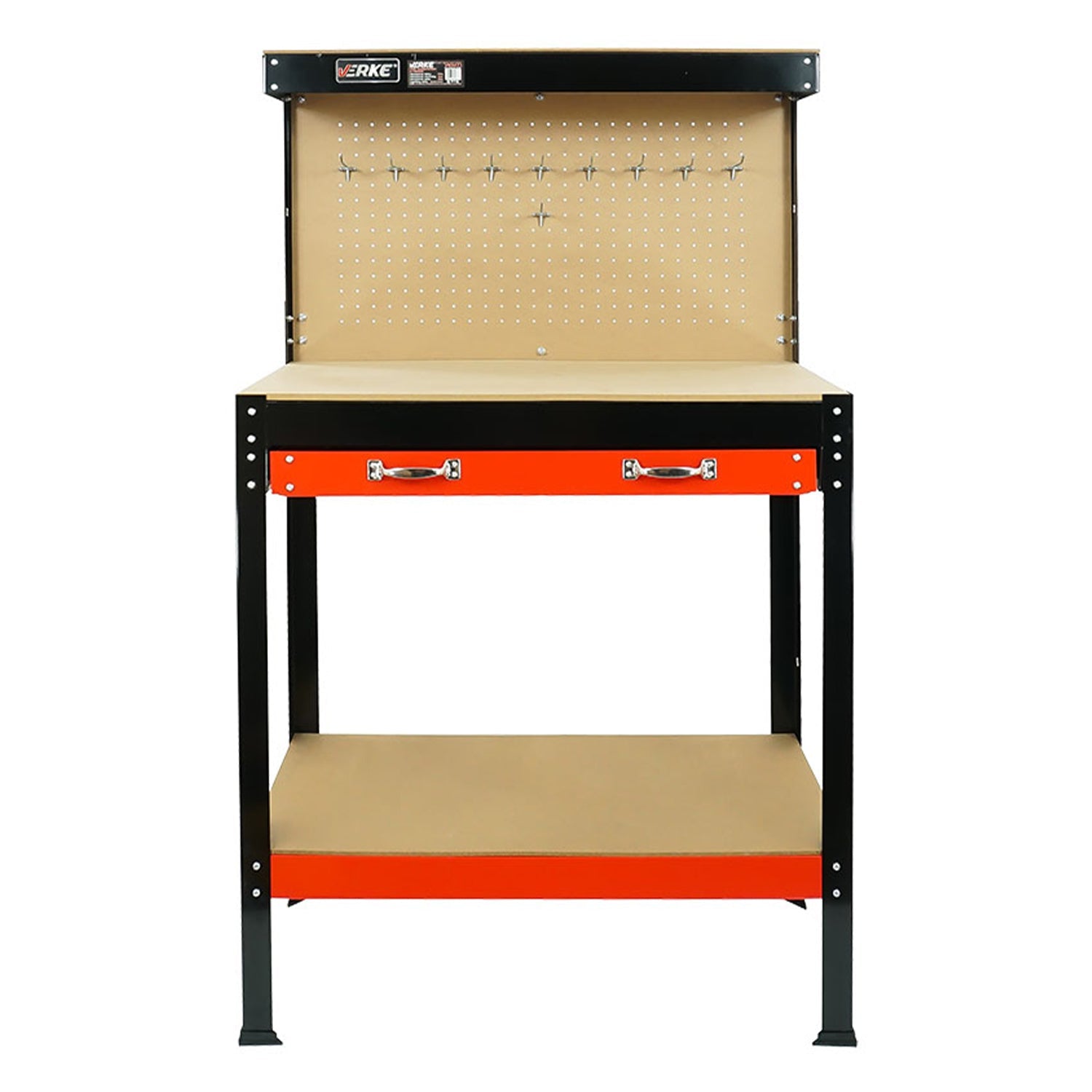 Banco da lavoro con pannello forato e cassetto 80 x 40 x 140cm Verke