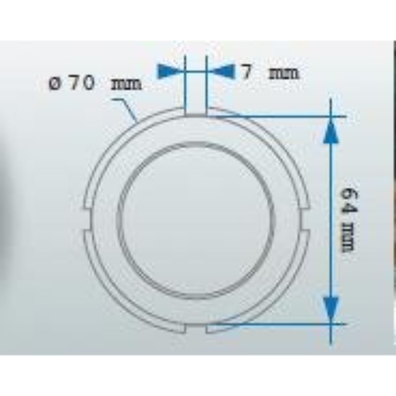 Chiave a bussola per coprimozzi e dadi mozzo ottagonale 70 x 64 mm per asse-assale anteriore anteriore Scania