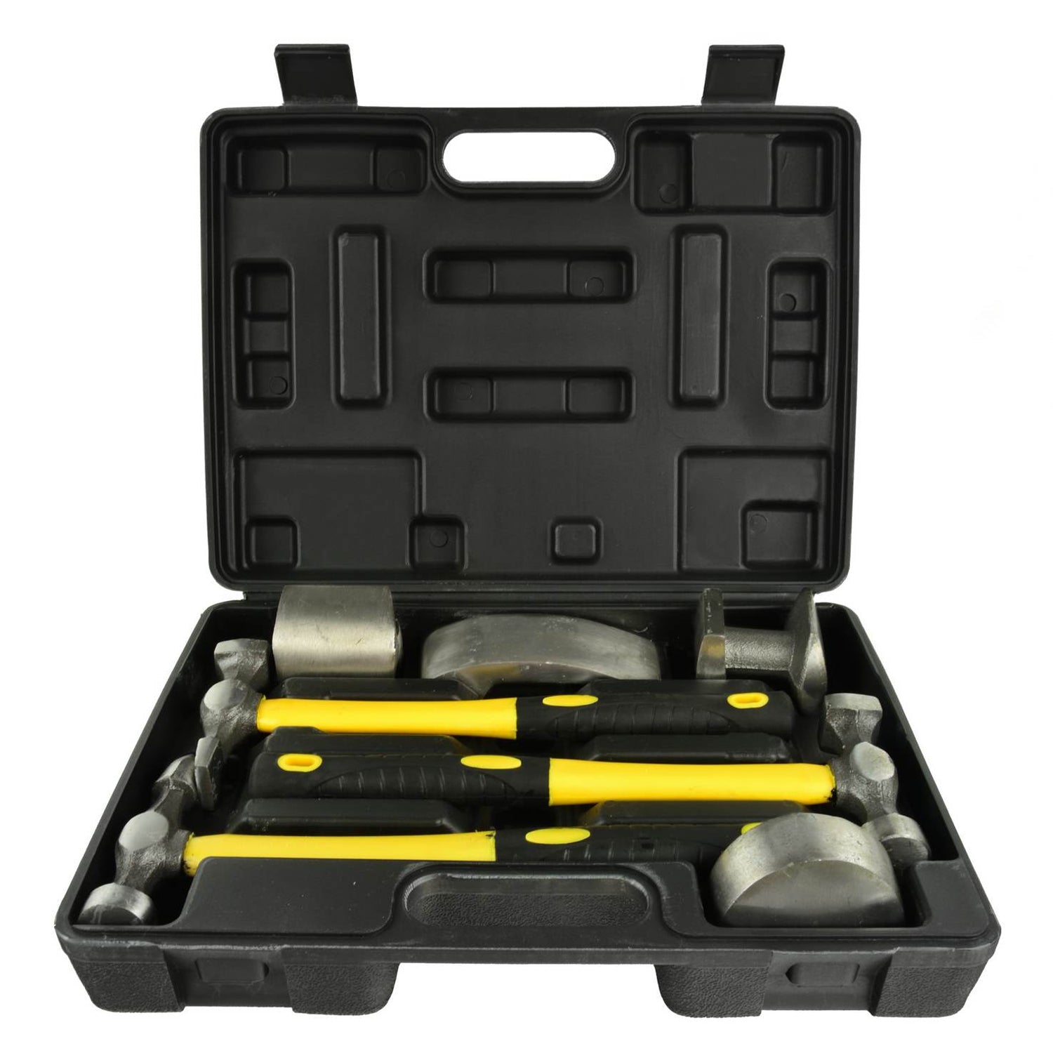 Kit martelli e tassi da carrozziere riparazione auto con valigetta set 7pz, kit carrozziere/carrozzeria