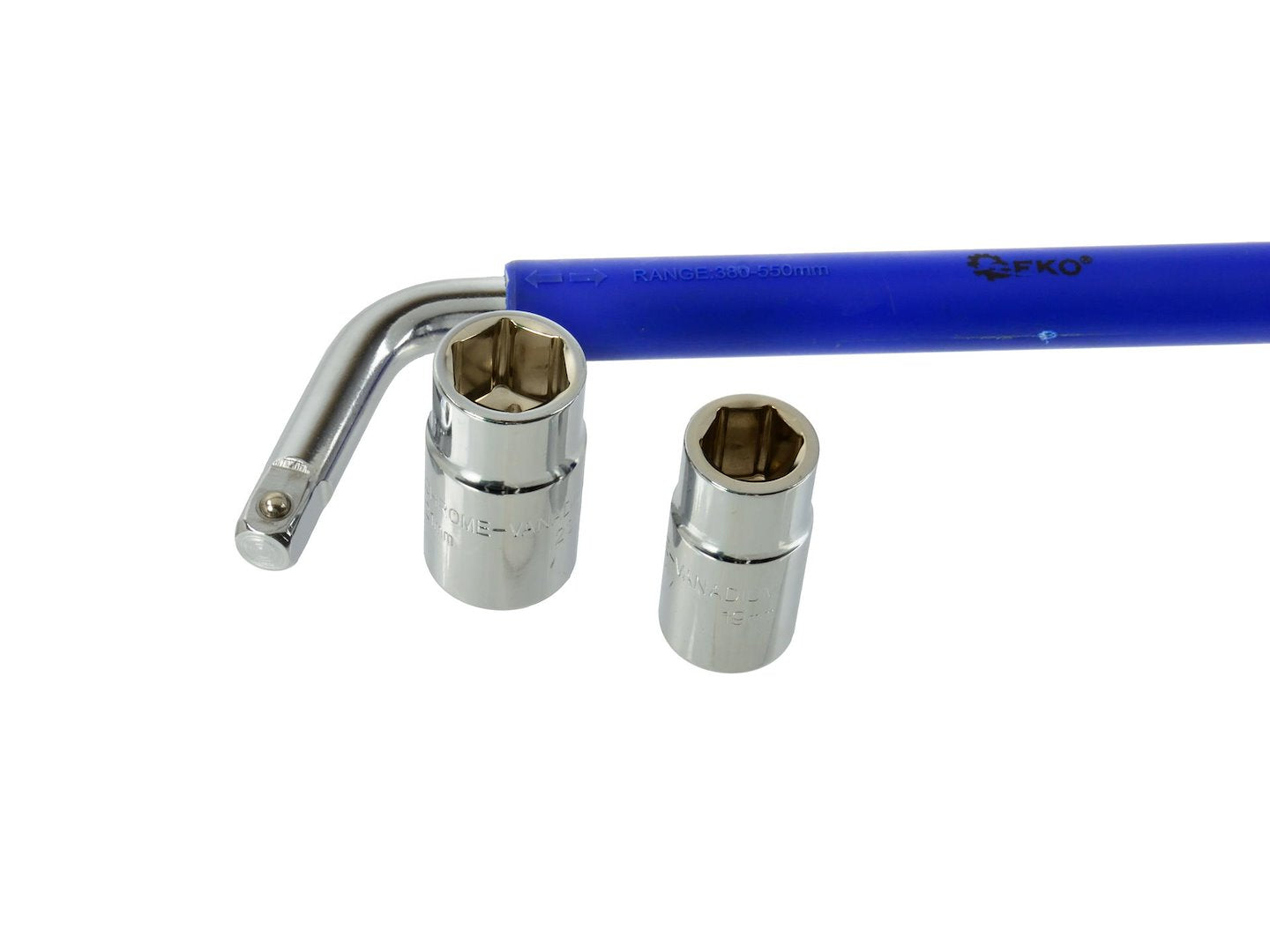 Chiave telescopica per bulloni ruote auto con bussole da 17/19 mm e 21/23 mm Geko