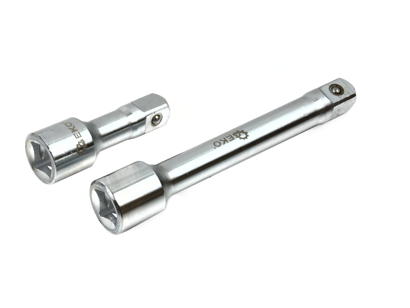 Kit di bussole con cricchetto reversibile, esagonali, estensibile, 19–50 mm (3/4"), 21 pz., con custodia in metallo, Geko