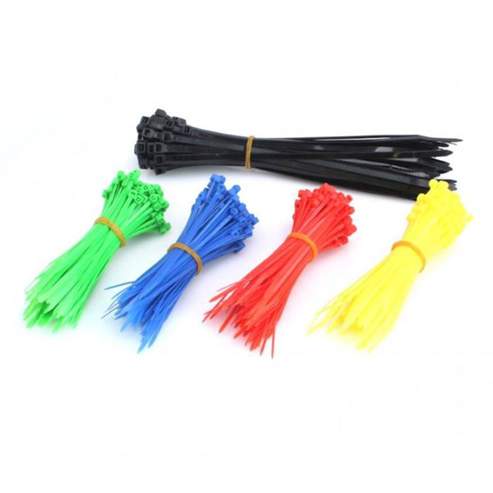 Set 600 fascette elettricista, fascette plastica, fascette nere resistente alle temperature, resistenza alla rottura per gestione dei cavi elettrici, fili, giardinaggio
