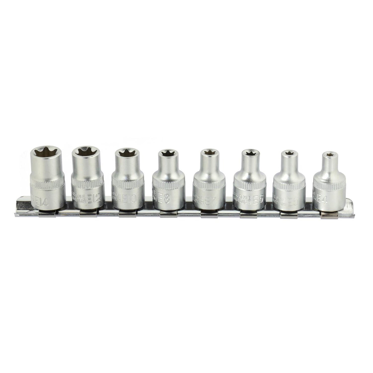 Set di chiavi a bussola Torx E4-E14, kit chiavi bussole torx attacco 3/8'' 8 pz, Geko
