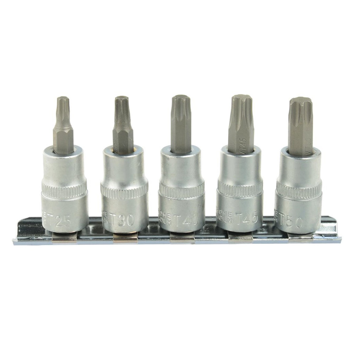 Set chiavi a bussola Torx set T25-T50, bit socket tool kit, 3/8" Cr-V - Geko