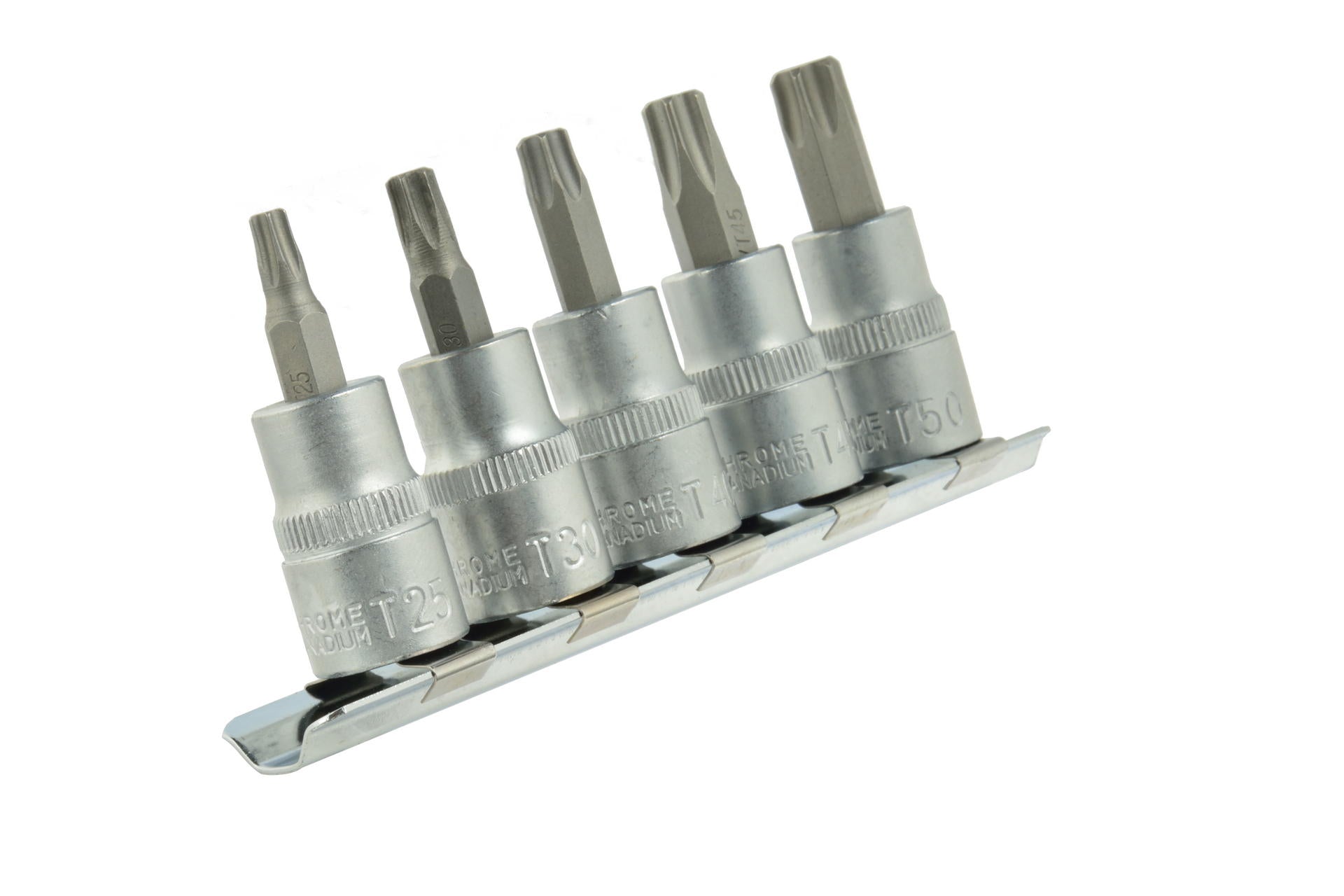 Set chiavi a bussola Torx set T25-T50, bit socket tool kit, 3/8" Cr-V - Geko